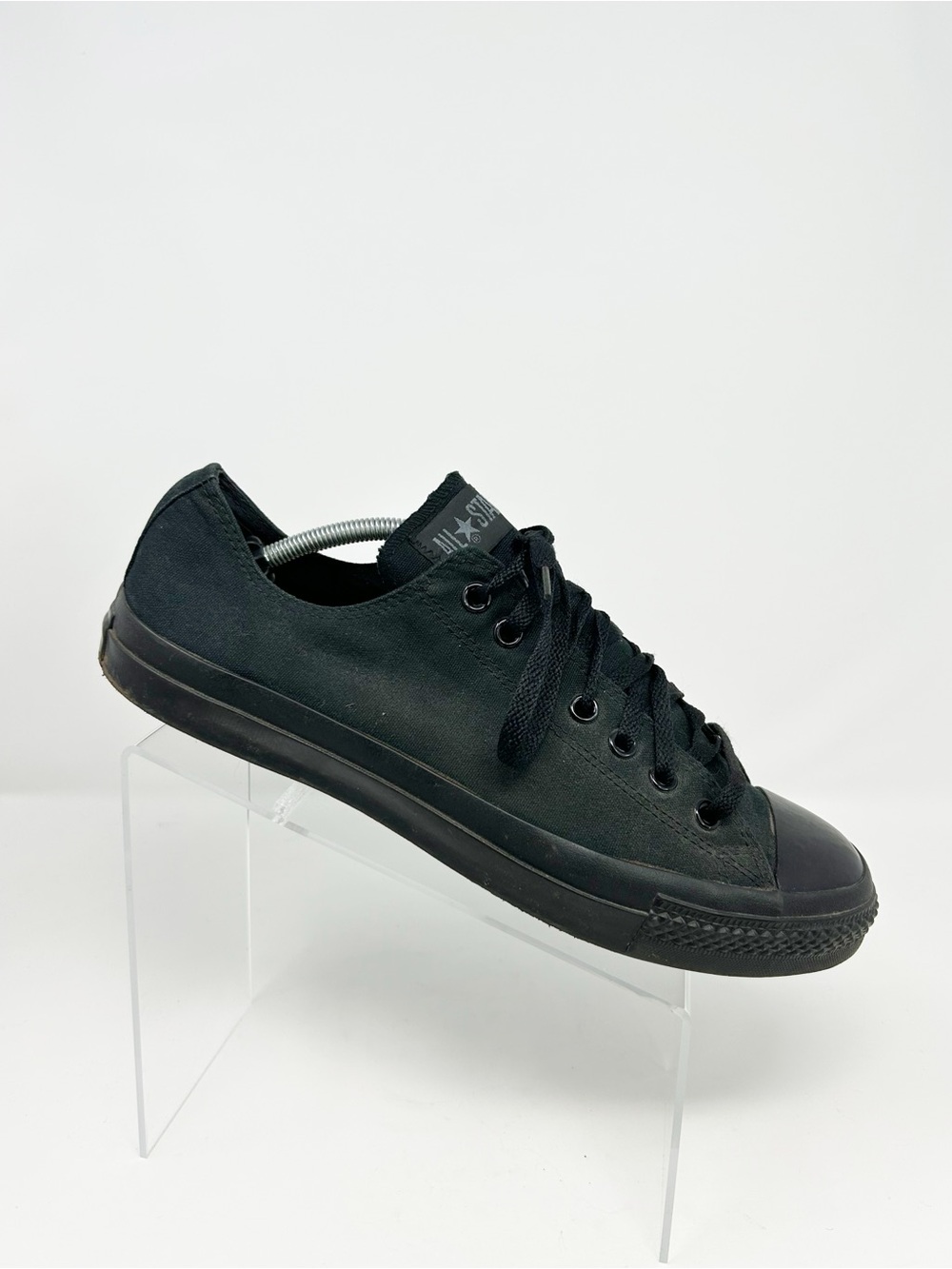 Converse Chuck Taylor All Star Low Top Sneakers Black Monochrome Lace Up Size 12
